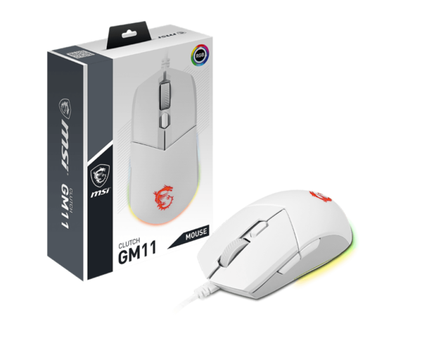 MSI CLUTCH GM 11 White Gaming Mouse - Image 5