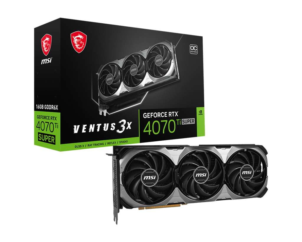 MSI GeForce RTX™ 4070 Ti SUPER 16G VENTUS 3X OC