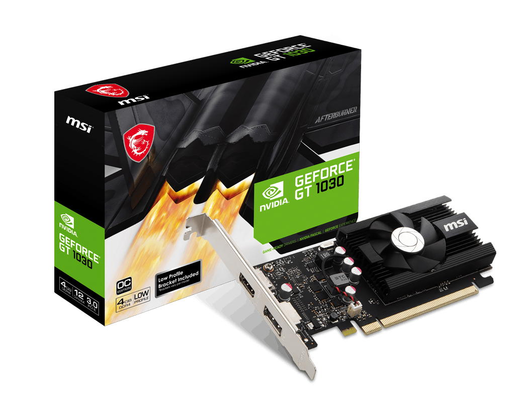 MSI GeForce® GT 1030 4GD4 LP OC 4GB DDR4 Graphics Card