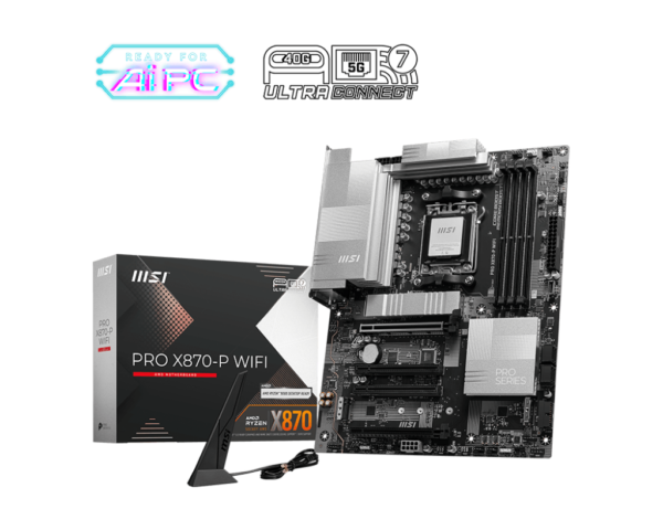 MSI PRO X870-P WIFI Motherboard for AMD Ryzen™ 9000/ 8000/ 7000 Series Desktop Processors Socket AM5 - Image 4