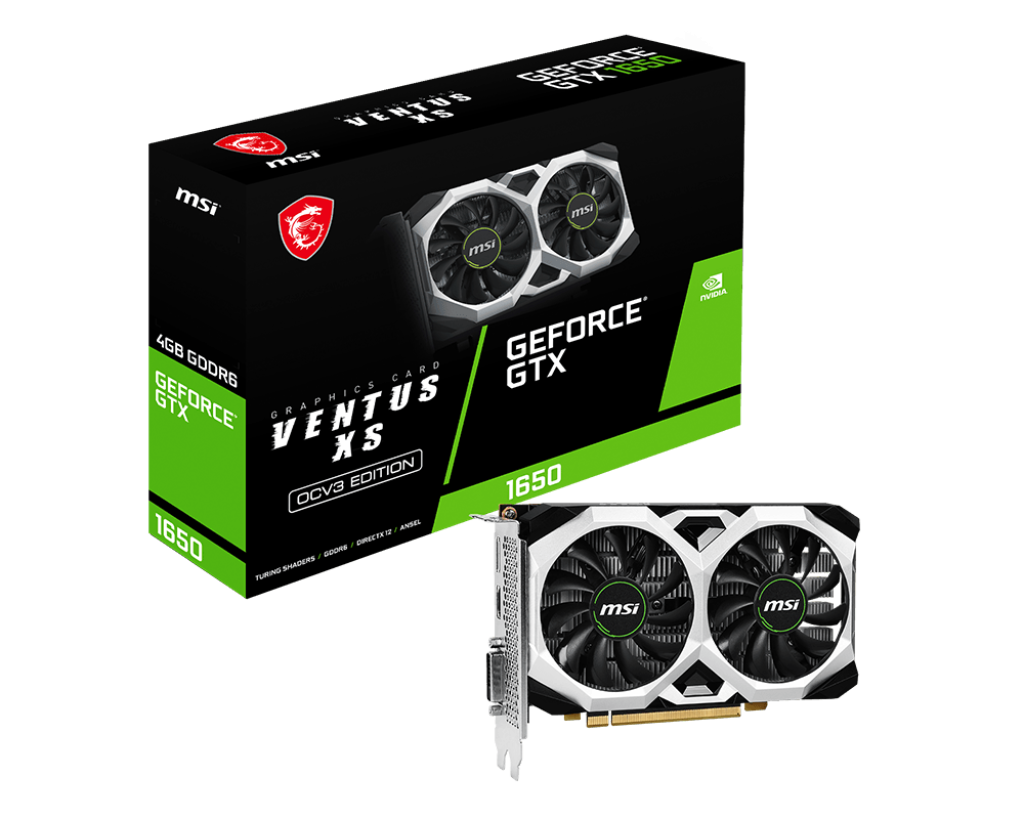 MSI GeForce® GTX 1650 D6 VENTUS XS OCV3 4GB GDDR6 Graphics Card