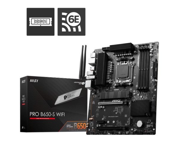 MSI PRO B650-S WIFI Motherboard for AMD Ryzen™ 9000/ 8000/ 7000 Series Desktop Processors Socket AM5 - Image 3