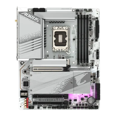 GIGABYTE MB Z790 AORUS ELITE AX ICE – DDR5 WHITE WIFI Motherboard for Intel® Core™ 14th, 13th, and 12th Generation LGA1700 Socket