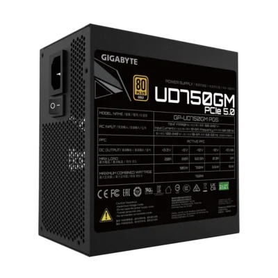 GIGABYTE 750W (PG5) 80 Plus Gold Fully Modular Power Supply UD750GM