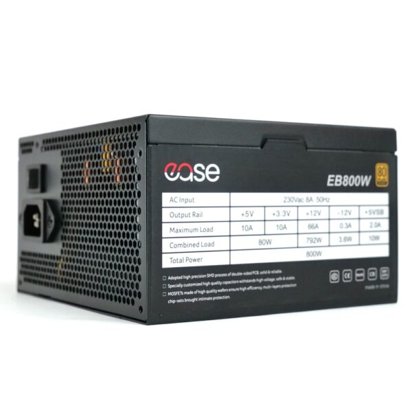 EASE EB800 800 Watt 80 Plus Bronze Power Supply - Image 2