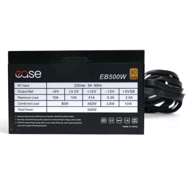 EASE EB500 500W 80 Plus Bronze Power Supply - Image 4