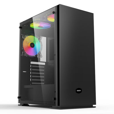 EASE EC141B Tempered Glass ATX Mid-Tower Case