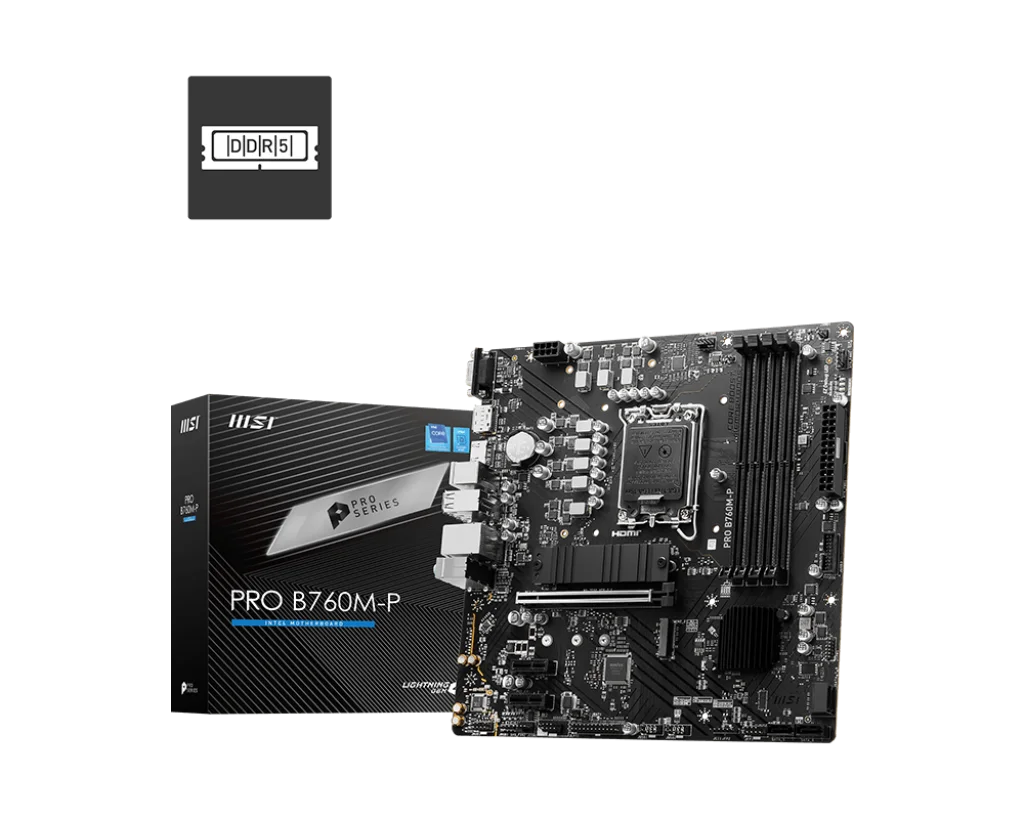 MSI PRO B760M-P DDR5 LGA 1700 mATX Motherboard for Intel 12th / 13th & 14th Gen Core LGA 1700 