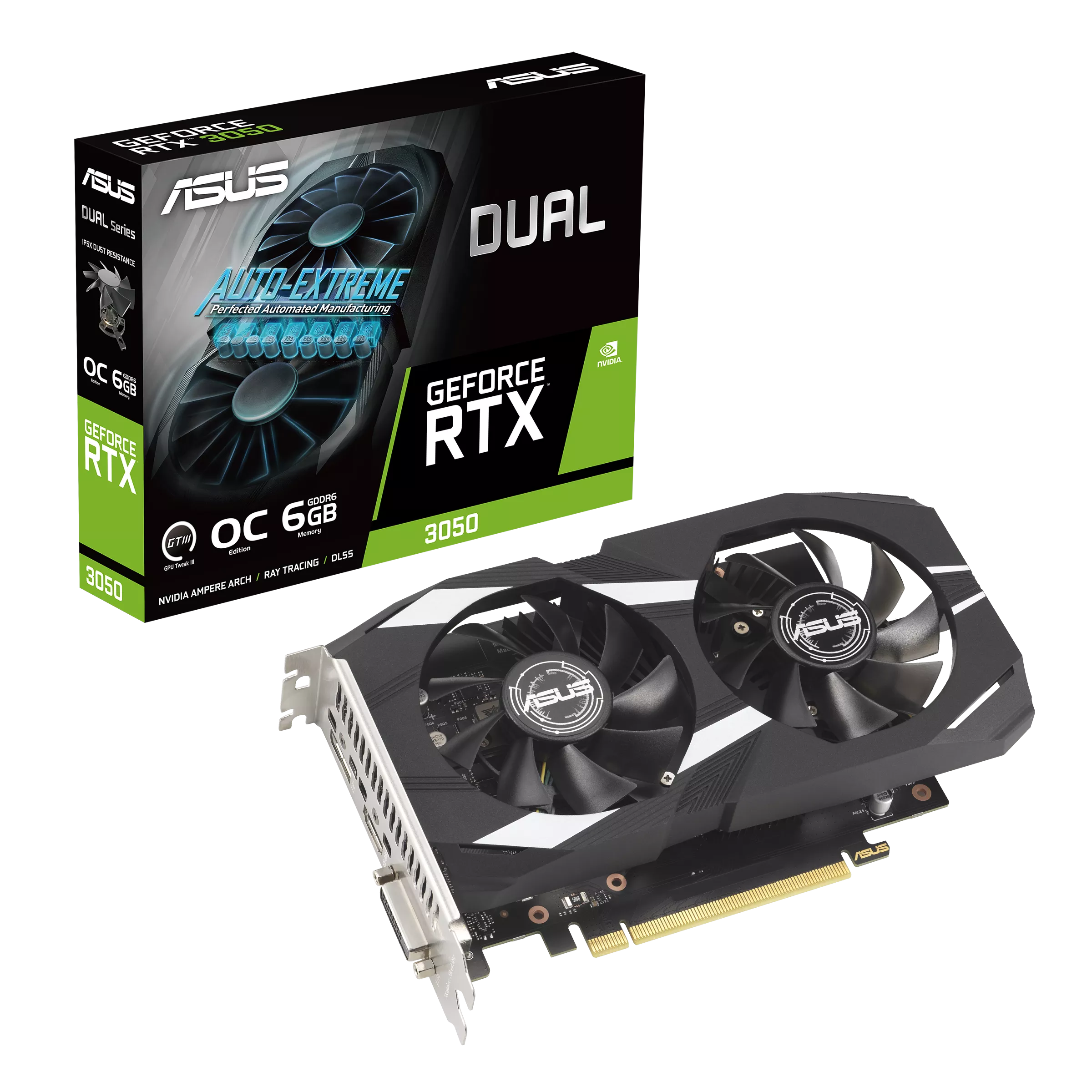 ASUS Dual GeForce RTX™ 3050 OC Edition 6GB GDDR6 Graphics Card