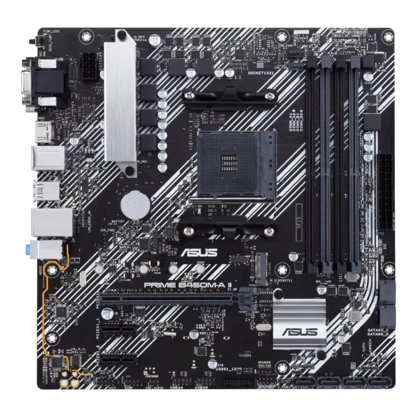 ASUS PRIME B450M-A II DDR4 Micro ATX AMD Motherboard for Ryzen 5000, 4000, 3000, 2000, and 1000 Series Processors