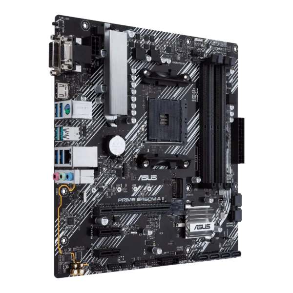 ASUS PRIME B450M-A II DDR4 Micro ATX AMD Motherboard for Ryzen 5000, 4000, 3000, 2000, and 1000 Series Processors - Image 2