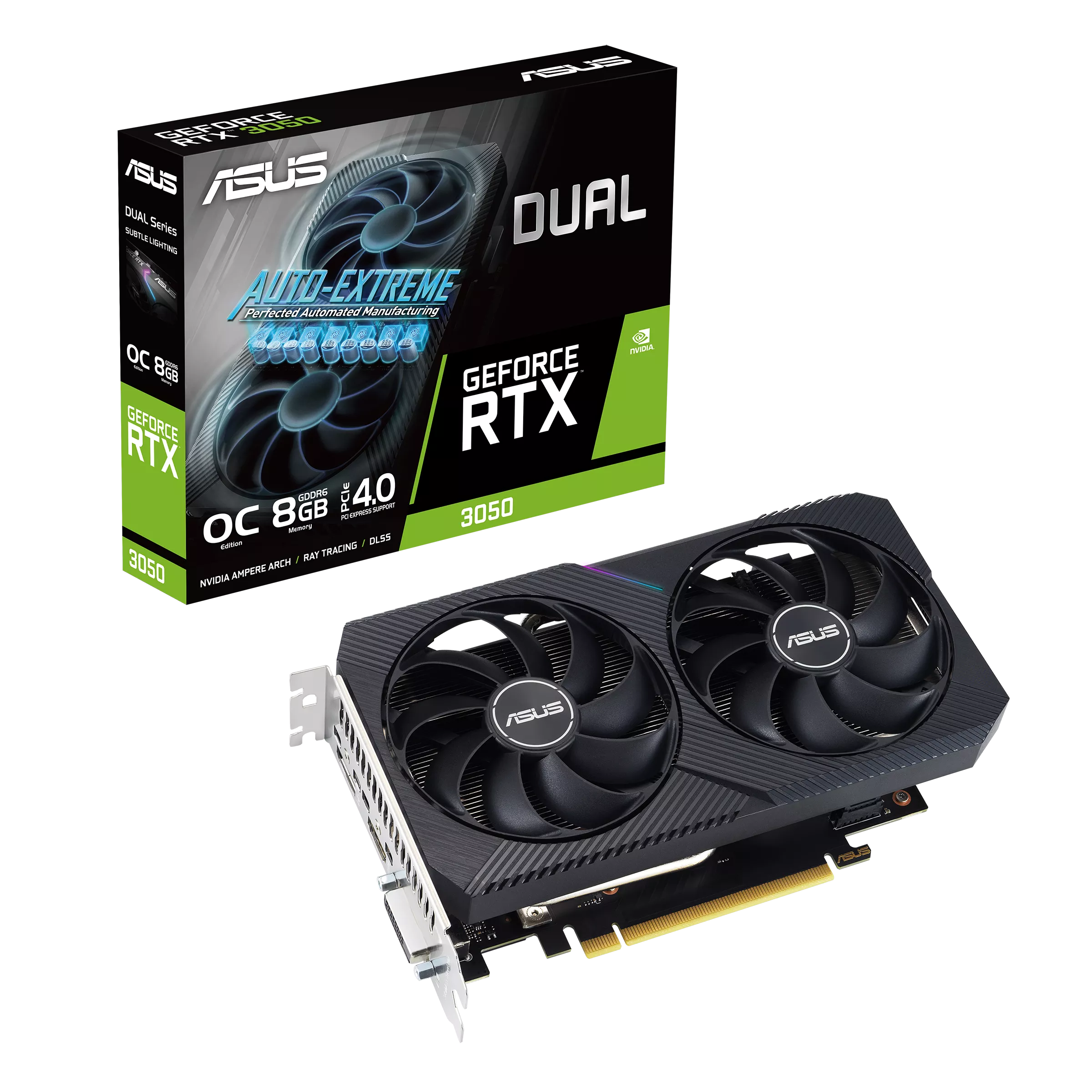 ASUS Dual GeForce RTX™ 3050 V2 OC Edition 8GB GDDR6 Graphics Card