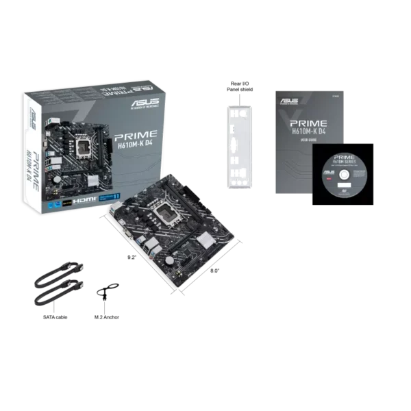 ASUS PRIME H610M-K DDR4 for Intel® LGA 1700 socket: Motherboard for Intel®14th, 13th & 12th Gen Processors - Image 5