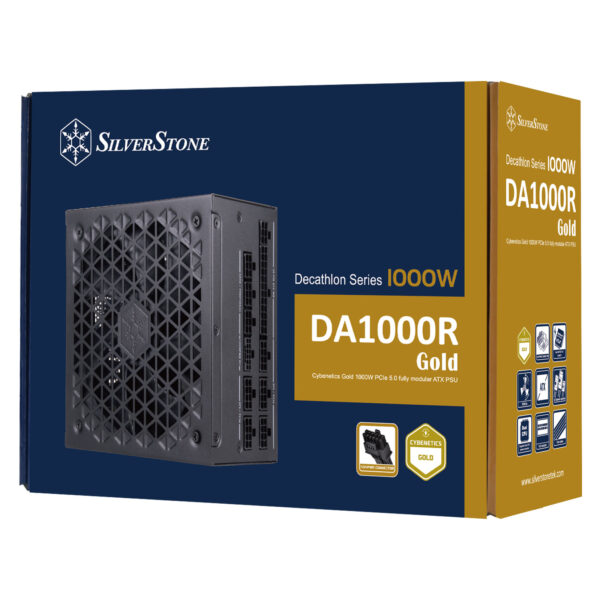 SilverStone DA1000R Gold Cybenetics Gold 1000W ATX 3.0 & PCIe 5.0 Fully Modular ATX Power Supply - Image 2