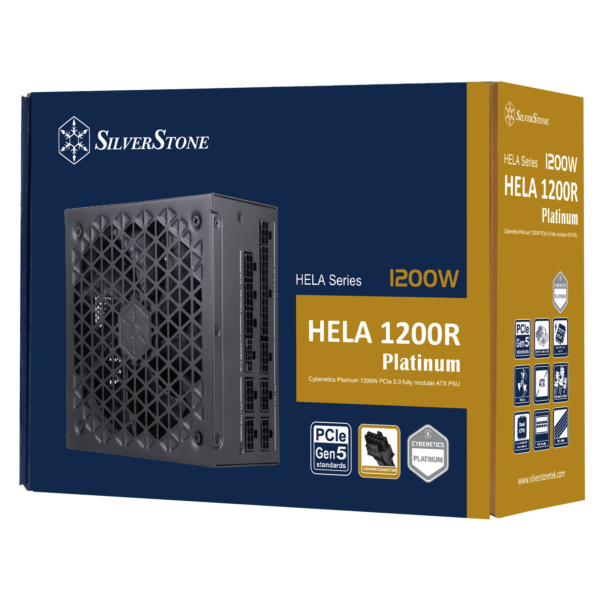 SilverStone HELA 1200R Platinum Cybenetics Platinum 1200W ATX 3.0 & PCIe 5.0 Fully Modular ATX Power Supply - Image 2