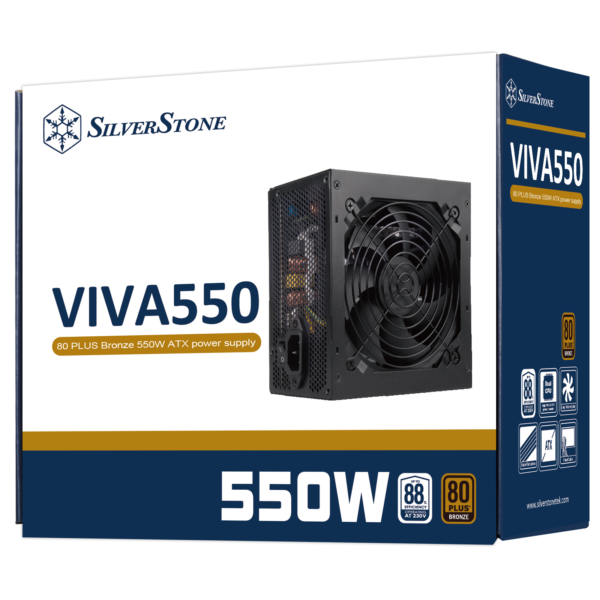 SilverStone VIVA 550 Bronze 80 PLUS Bronze 550W ATX Power Supply - Image 2