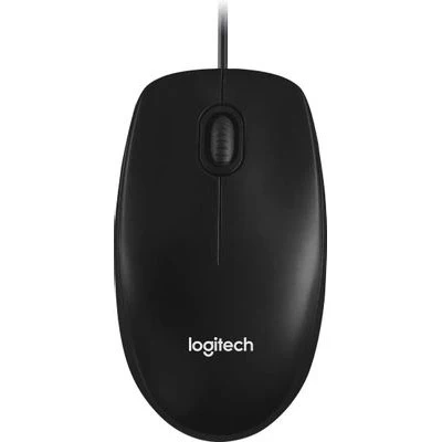 Logitech B100 Optical USB Wired Mouse – Black