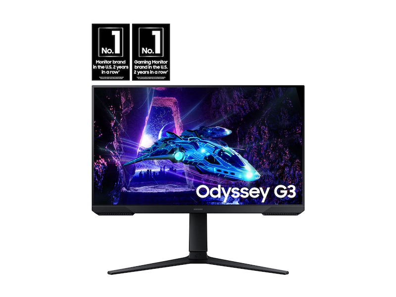 Samsung 24″ Odyssey G3 (G30D) FHD 180Hz 1ms Gaming Monitor with Ergonomic Stand