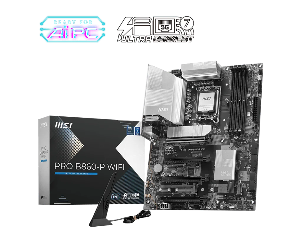 MSI Pro B860-P WiFi, ATX Motherboard for Intel Core Ultra Series LGA 1851