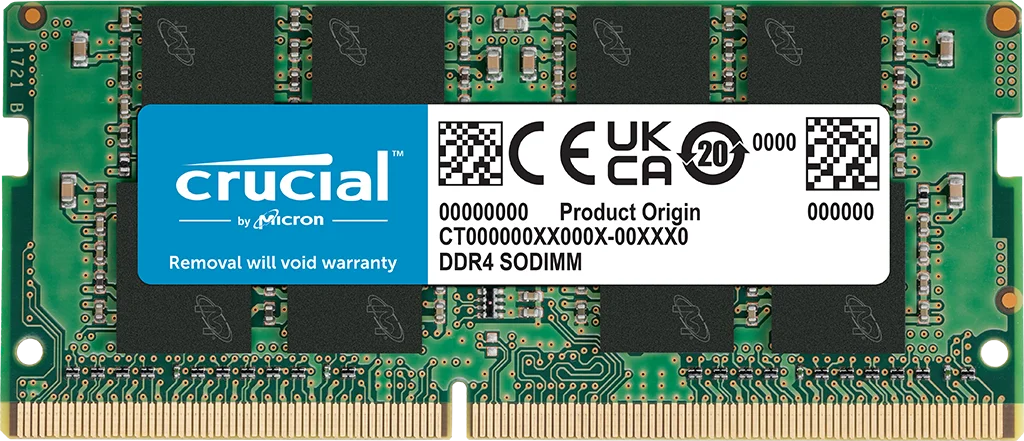 Crucial 16GB DDR4-3200 SODIMM Laptop RAM